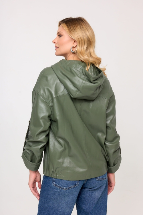 DAMSKA KURTKA SKÓRZANA Z KAPTUREM - KIMBRA