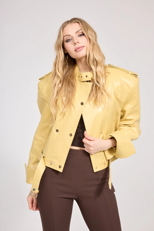 DAMSKA RAMONESKA SKÓRZANA NA NAPY - JANETT