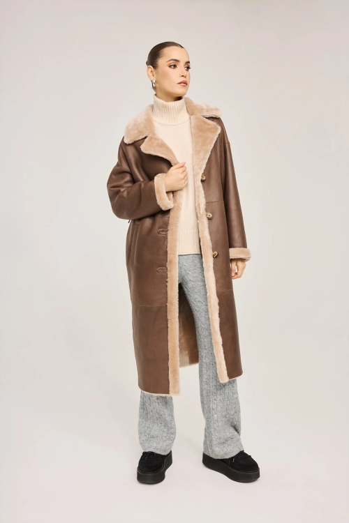 DAMSKI KOŻUCH OVERSIZE - SIENNA