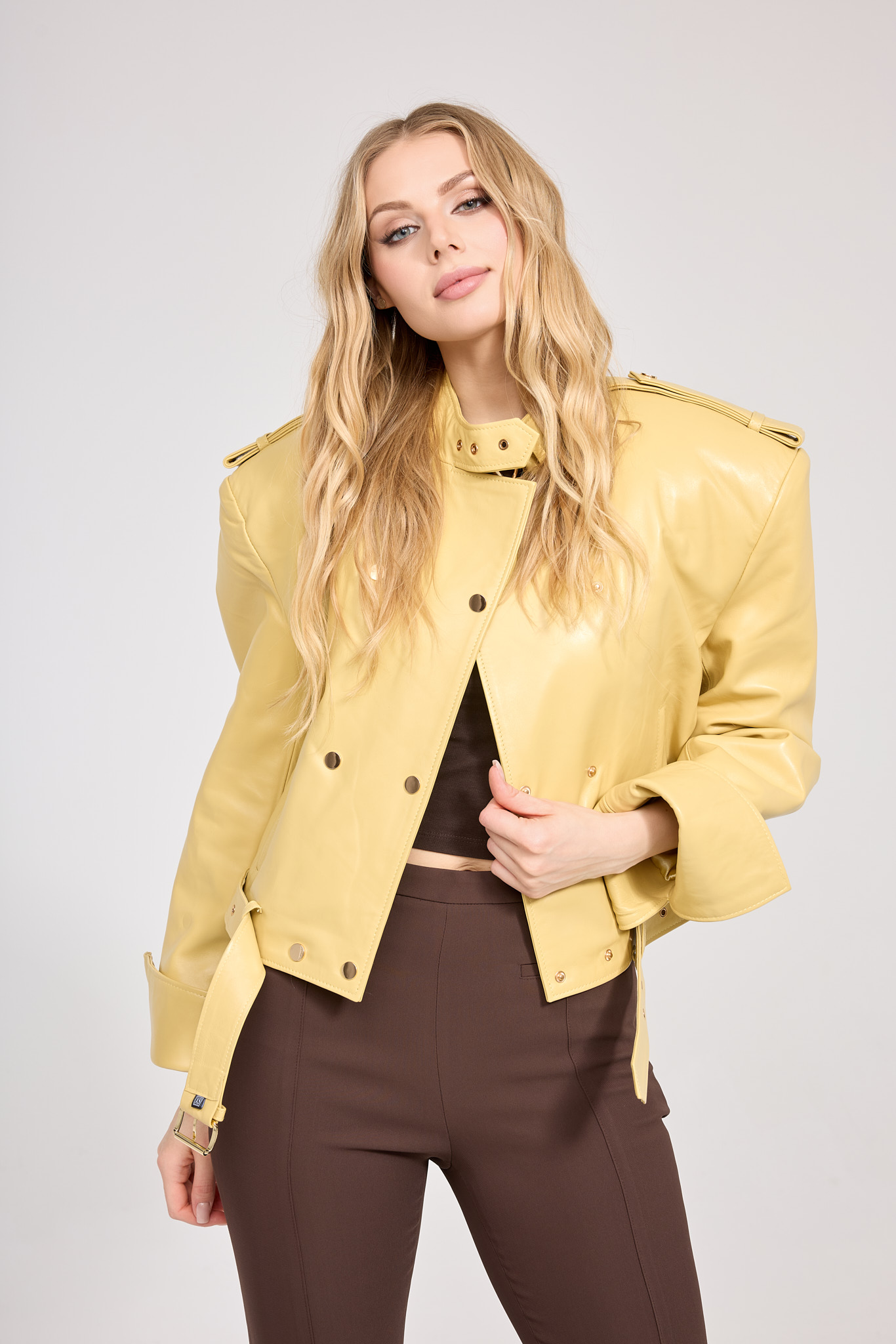 DAMSKA RAMONESKA SKÓRZANA NA NAPY - JANETT